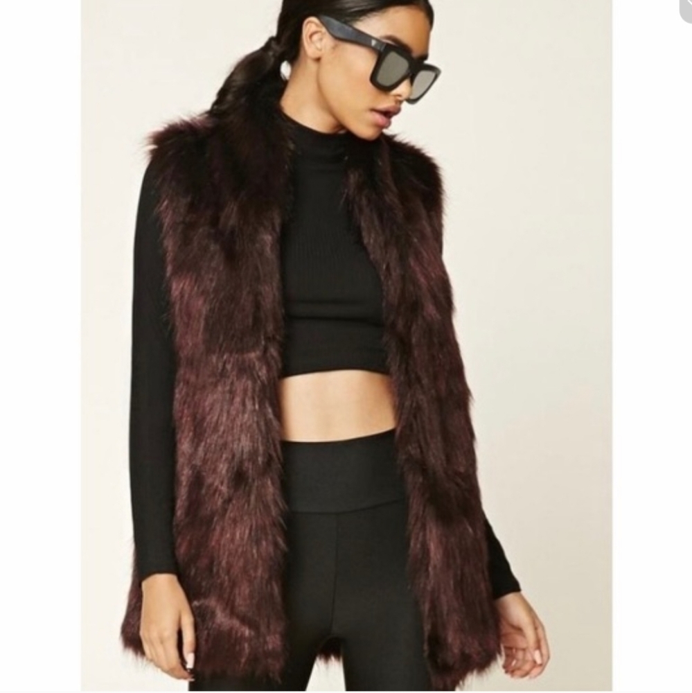 Calvin Klein faux fur vest new! never worn!